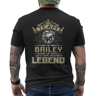 Bailey Name Gift Team Bailey Lifetime Member Legend Mens Back Print T-shirt - Seseable