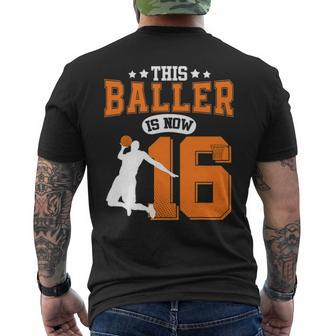 This Baller Is Now 16 16Th Birthday Men's T-shirt Back Print - Seseable
