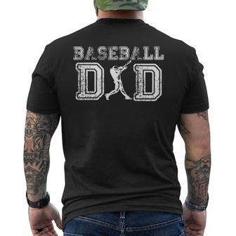 Baseball Dad Fathers Day For Daddy Papa Father Men's T-shirt Back Print - Seseable
