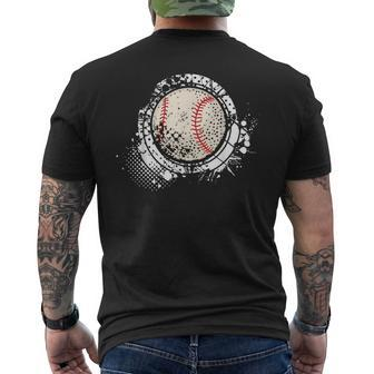 Baseball Dad Mom Sports Lover Baseball Game Day Vibes Mens Back Print T-shirt
