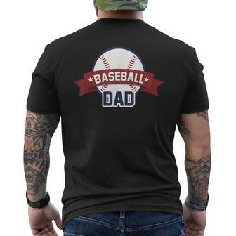 Baseball Dad  Sport Coach Gifts Father Ball T Mens Back Print T-shirt