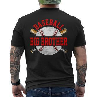 Baseball Lover For Fathers Day Baseball Big Brother Men's T-shirt Back Print - Thegiftio UK