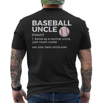 Baseball Uncle Definition Best Uncle Ever Mens Back Print T-shirt - Seseable