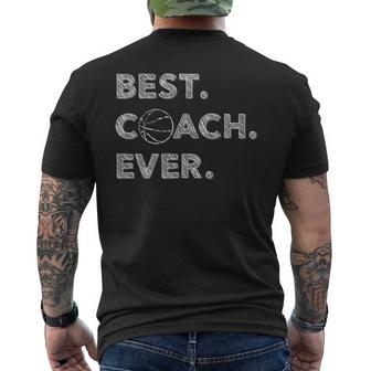 Basketball Coach Basketball Coach Gift Best Coach Ever Mens Back Print T-shirt - Seseable