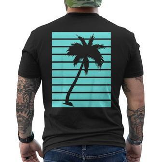Beach Palm Tree Tshirt Cute Summer Vacation Holiday Men's Back Print T-shirt | Mazezy
