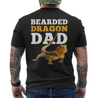 Bearded Dragon Dad Fathers Day Birthday Animal Loves Men's T-shirt Back Print - Seseable