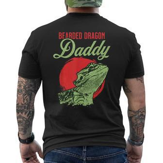 Bearded Dragon Daddy Father Dad Bearded Dragon Mens Back Print T-shirt | Mazezy