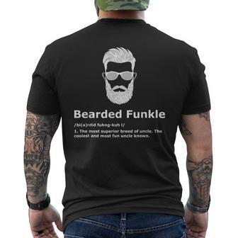 Mens Bearded Funkle Uncle Definition Men's Back Print T-shirt | Mazezy CA
