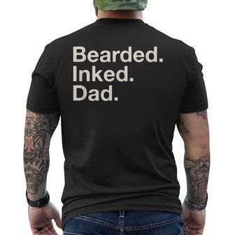 Bearded Inked Dad Fathers Day Tattoo Lover Love Tattooed Men's T-shirt Back Print - Seseable