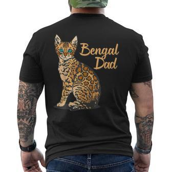 Bengal Cat Dad I Domestic Family Animal Friend Men's Back Print T-shirt | Mazezy