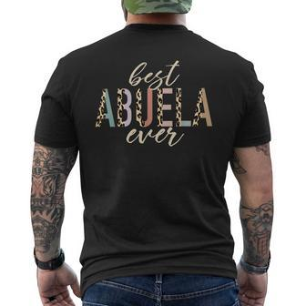 Best Abuela Ever Gifts Leopard Print Mothers Day Mens Back Print T-shirt - Seseable