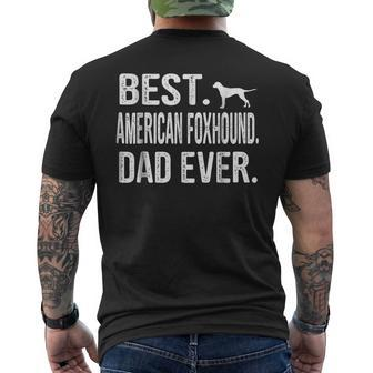 Best American Foxhound Dad Ever Men's Back Print T-shirt | Mazezy