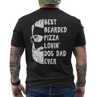 Best Bearded Pizza Loving Dog Dad Ever Vintage Birthday Men's Back Print T-shirt | Mazezy