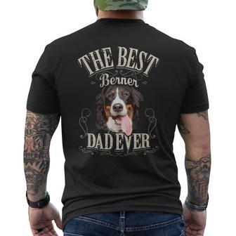 Mens Best Berner Dad Ever Bernese Mountain Dog Vintage Men's T-shirt Back Print - Seseable