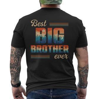 Best Big Brother Ever Men Retro Vintage Decoration Brother Mens Back Print T-shirt - Seseable