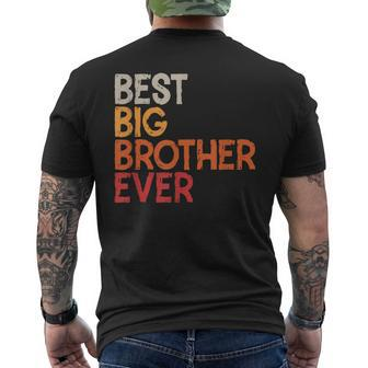 Best Big Brother Ever Sibling Vintage Distressed Big Brother Mens Back Print T-shirt - Seseable