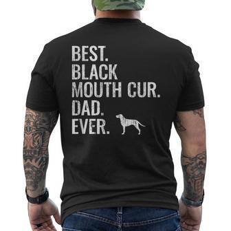 Mens Best Black Mouth Cur Dad Ever - Cool Dog Owner Men's T-shirt Back Print - Seseable