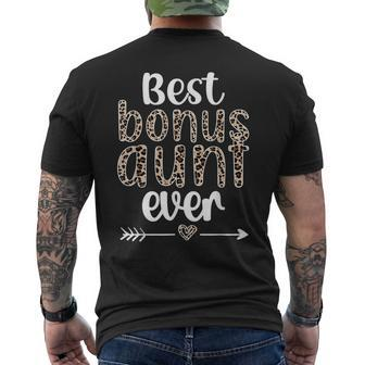 Best Bonus Aunt Ever Step Auntie Bonus Auntie Mens Back Print T-shirt - Seseable