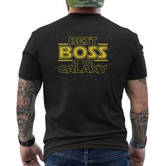 Best Boss In The Galaxy Boss T Shirt Boss Day Men's Back Print T-shirt | Mazezy