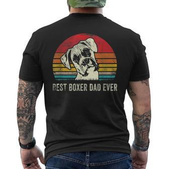 Mens Best Boxer Dad Ever Boxer Dog Dad Fathers Day Men's T-shirt Back Print - Seseable