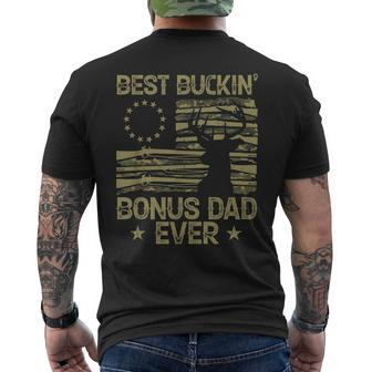 Best Buckin Bonus Dad Ever T Gun Camo Mens Back Print T-shirt | Mazezy