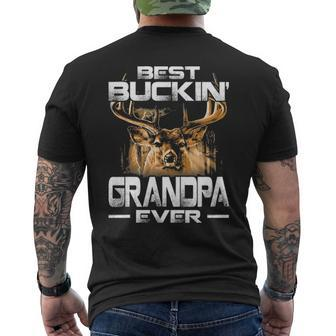 Best Buckin Grandpa Ever Deer Hunting Bucking Father V2 Men's T-shirt Back Print - Seseable