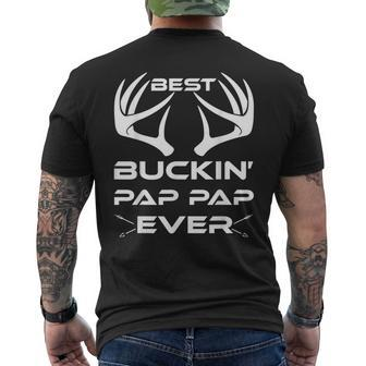 Best Buckin Pap Pap Ever Deer Hunting Lover Dad Men's Back Print T-shirt | Mazezy
