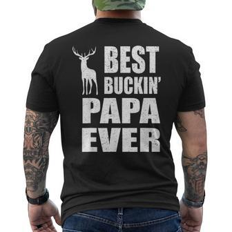 Best Buckin Papa Ever Deer Fathers Day V2 Men's T-shirt Back Print - Seseable