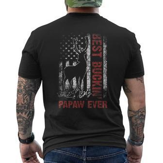 Best Buckin Papaw Ever Deer Hunting Bucking Fathers Day Mens Back Print T-shirt | Mazezy UK