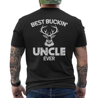 Best Bucking Uncle Ever Fathers Day Deer Hunter Men's T-shirt Back Print - Seseable