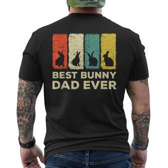 Mens Best Bunny Dad Ever Rabbit Dad Rabbit Bunny Men's T-shirt Back Print - Seseable