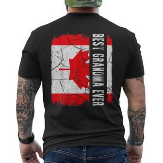 Best Canadian Grandma Ever Canada Flag Mothers Day Mens Back Print T-shirt - Seseable