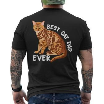 Best Cat Dad Ever Bengal Cat Mens Back Print T-shirt - Seseable