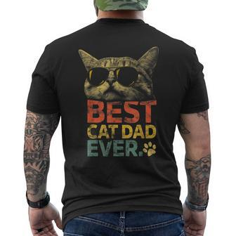 Best Cat Dad Ever For Dad On Fathers Day Cat Daddy Gift For Mens Mens Back Print T-shirt - Seseable
