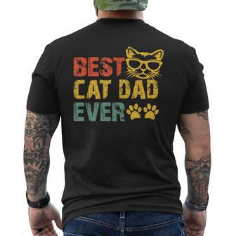 Best Cat Dad Ever Funny Design Cat Daddy Fathers Day 2023 Mens Back Print T-shirt - Seseable