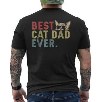 Best Cat Dad Ever Gift For Cat Daddy Mens Back Print T-shirt - Seseable