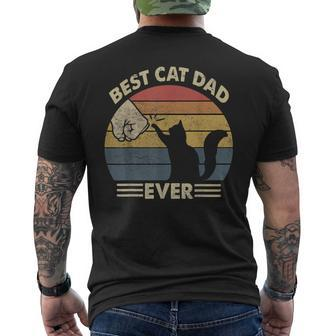 Best Cat Dad Ever - Kitten Lover Vintage Men's T-shirt Back Print - Seseable