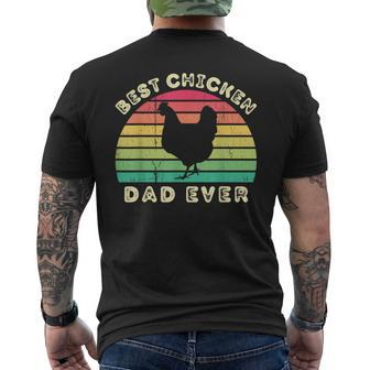 Best Chicken Dad Ever For Men Fathers Day Mens Back Print T-shirt - Seseable