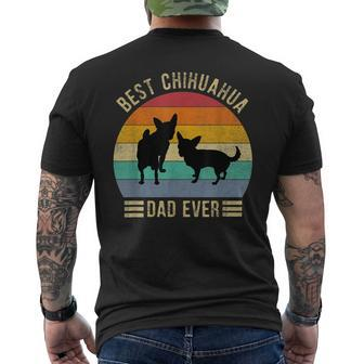 Best Chihuahua Dad Ever Retro Vintage Dog Lover Men's T-shirt Back Print - Seseable
