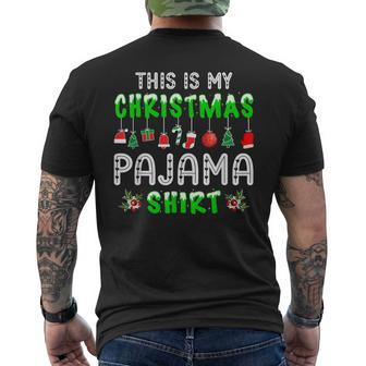 Best Christmas Pajama Ever Xmas Family Funny Mens Back Print T-shirt - Seseable