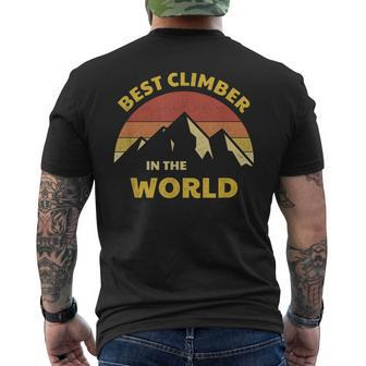 Best Climber In The World Mountaineer Mountain Climbing Mens Back Print T-shirt