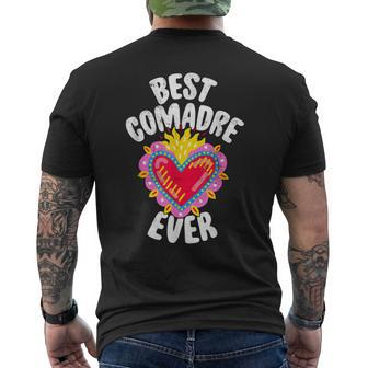 Best Comadre Ever Heart Milagritos Mexican Heart Comadres Mens Back Print T-shirt - Seseable