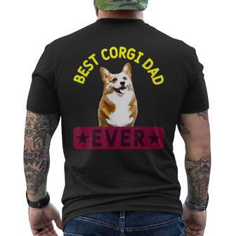Best Corgi Dad   Dog Lover Owner Men's Crewneck Short Sleeve Back Print T-shirt