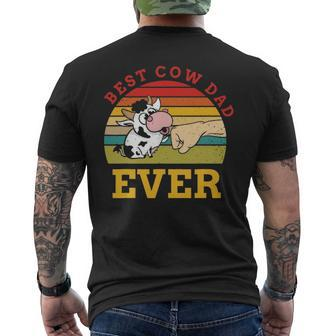 Best Cow Dad Ever Cow Farmer Men's T-shirt Back Print - Seseable