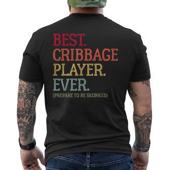 Best Cribbage Player Ever Prepare To Be Skunked Vintage Mens Back Print T-shirt - Seseable