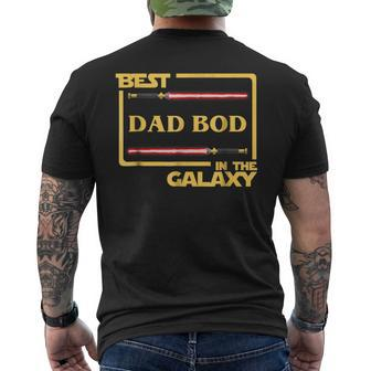 Best Dad Bod In Galaxy Dadbod Birthday Men's Back Print T-shirt | Mazezy