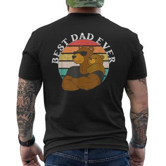 Best Dad Ever Papa Bear Father Daddy Fathers Day Gift Gift For Mens Mens Back Print T-shirt - Seseable