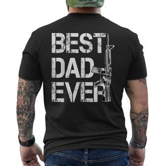 Best Dad Ever Pro Gun Fathers Day Gift Mens Back Print T-shirt - Seseable