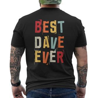 Best Dave Ever Popular Retro Birth Names Dave Costume Mens Back Print T-shirt - Seseable