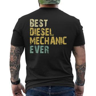 Best Diesel Mechanic Ever Retro Vintage Gift Cool Funny Mens Back Print T-shirt | Mazezy